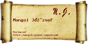 Mangol József névjegykártya