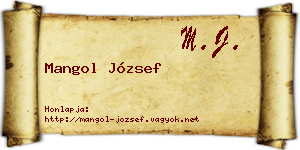 Mangol József névjegykártya